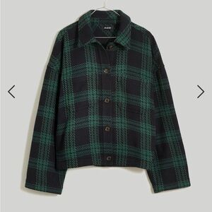 NWT Madewell Flannel Boxy Shirt-Jacket in Plaid
